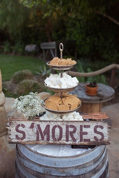 15 Sweet Smores Bar Wedding Food Station Ideas