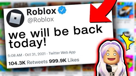 ROBLOX IS COMING BACK TODAY LATEST UPDATES What Happened YouTube