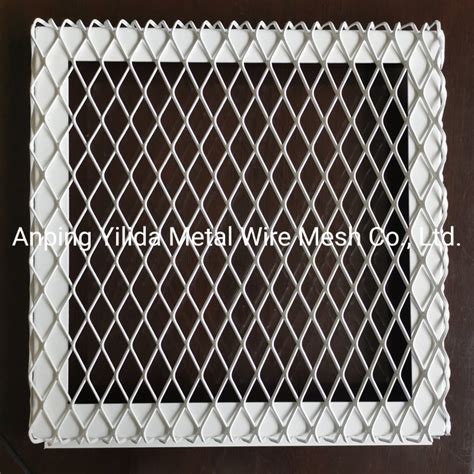 Standard Aluminum Powder Coated Expanded Metal Mesh With Frame China