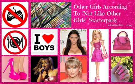 other girls according to not like other girls starterpack r starterpacks