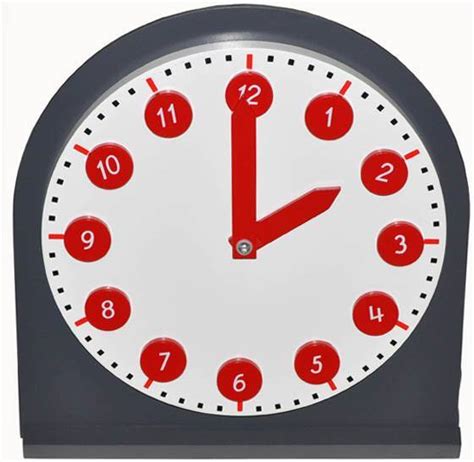 Wooden Clock With Movable Hands And Numbers Sg