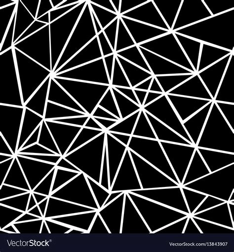 Black And White Geometric Mosaic Triangles Vector Image