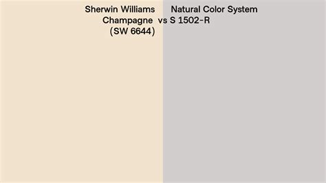 Sherwin Williams Champagne Sw 6644 Vs Natural Color System S 1502 R