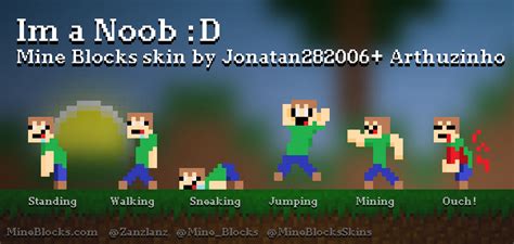 Mine Blocks Im A Noob D Skin By Jonatan282006 Arthuzinho