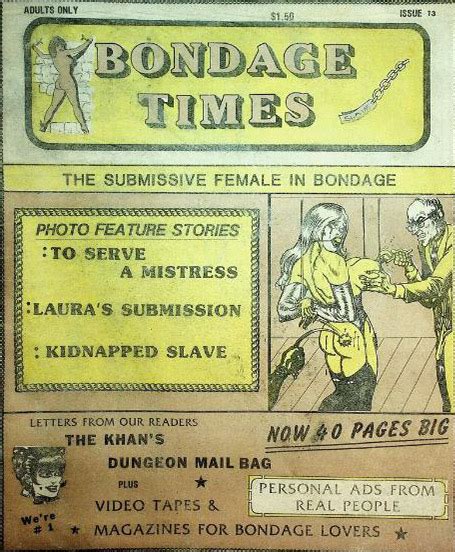 bondage times 13 the submissive female in bondage magazine