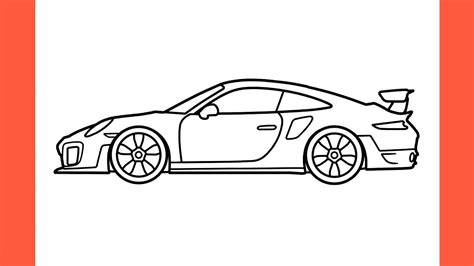 How To Draw A Porsche 911 Gt2 Rs Drawing Porsche 991 Gt3 Rs 2018
