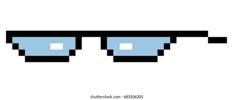 3d Pixel Glasses On White Background Stock Vector Royalty Free 1023828343 Shutterstock