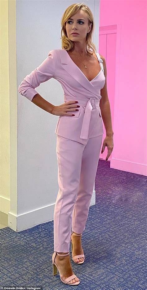 Amanda Holden Shows Off Her Svelte Physique In Kooky Pink Co Ords Hot