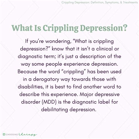 Crippling Depression Definition Symptoms Treatments
