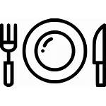 Icon Dinner Breakfast Plate Knife Fork Eat