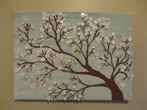 Image Result For Button Tree On Canvas Pinterest Button Tree Art