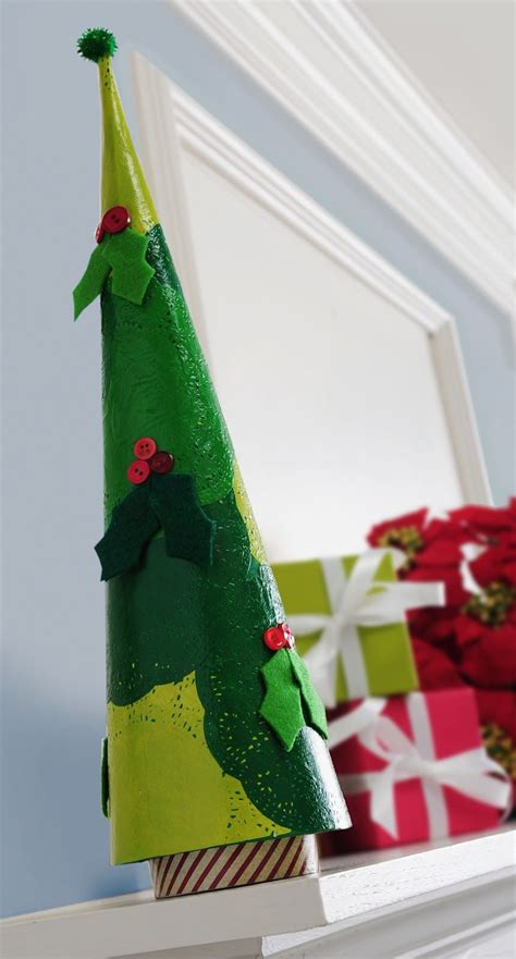 Decorate A Paper Mache Tree For Christmas Diy Christmas Tree Paper