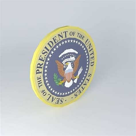 Large Lettered Presidential Seal Free 3d Model Cgtrader
