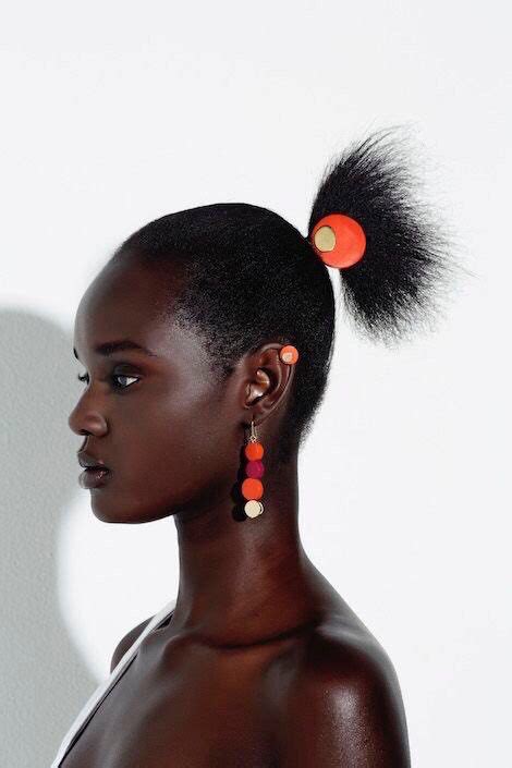 South Sudanese Model Duckie Thot Royal Blue Hair Black Women