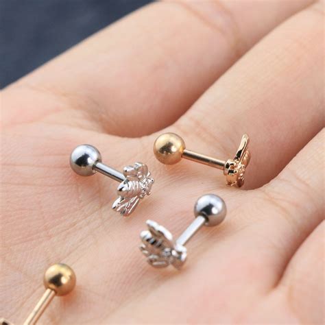 16g Bee Ear Cartilage Helix Earring Daith Tragus Piercing Etsy