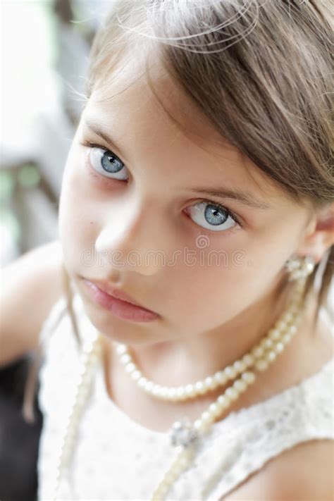 Beautiful Young Lady Stock Photo Image Of Brunette Eyes