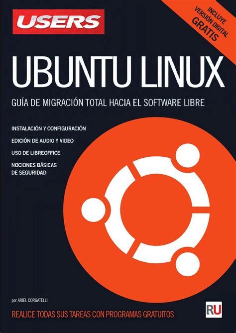 A Book Cover With The Title Ubuntu Linux Written In Spanish And English