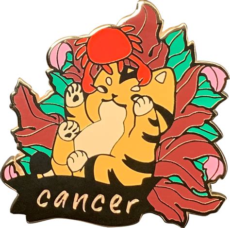 Cat Astrology Cancer Enamel Pin Robin Recato