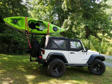 Kayaks On A Jeep Wrangler