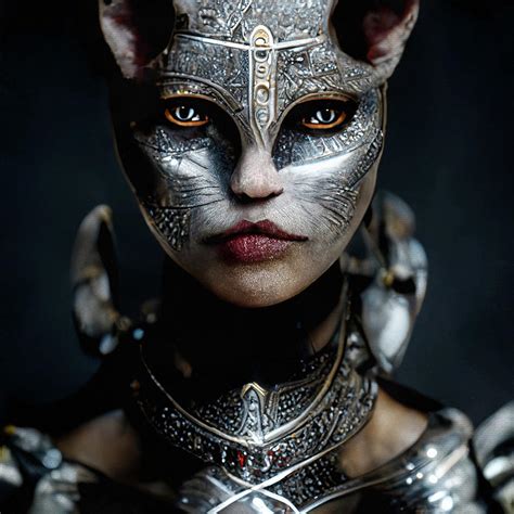 Cat Woman Warrior Portrait Digital Art By Peggy Collins Fine Art America