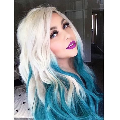 Blondes (may) have more fun, but they can also have a harder time maintaining their desired hair color. Blonde teal blue ombre dyed hair | White ombre hair, Teal ...