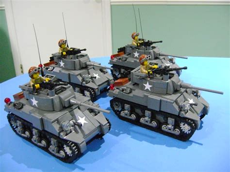 Custom Lego Ww2 Usa Sherman M4a4 Tank Division A Photo On Flickriver