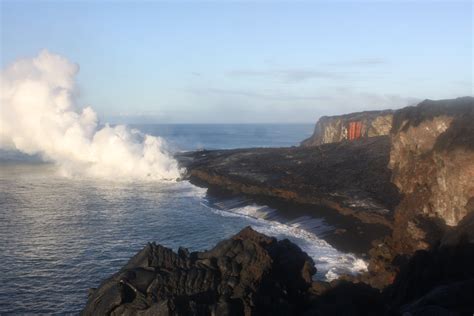 Spectacular Lava Falls At Ocean Entry Short Lived