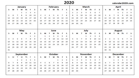 2020 Calendar Wallpapers Top Free 2020 Calendar Backgrounds