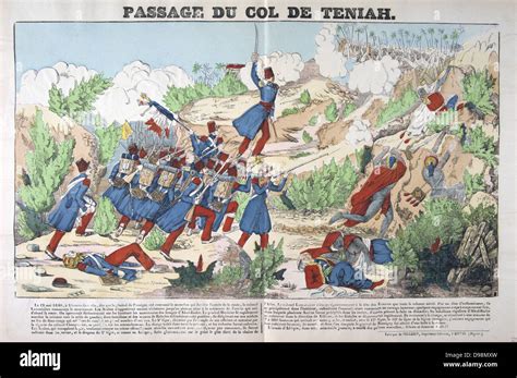 french conquest of algeria french troops fighting their way through the teniah pass 12 may
