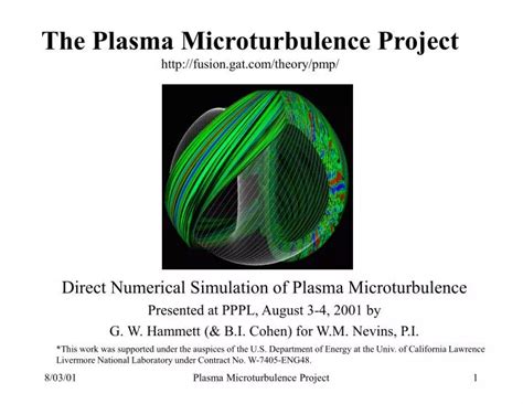 Ppt The Plasma Microturbulence Project Fusiongattheorypmp