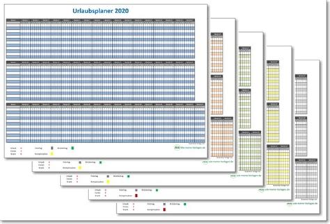 Einfacher Urlaubsplaner 2020/ einfacher Ferienplaner 2020 - Alle-meine