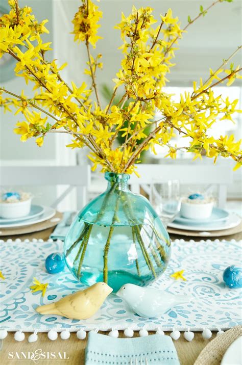 Our team has put a lot of effort for the selection of images by request aqua dining. Aqua and Yellow Coastal Easter Tablescape in 2020 ...