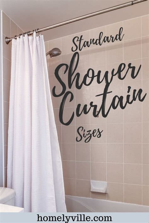 Shower Curtain Sizes Chart