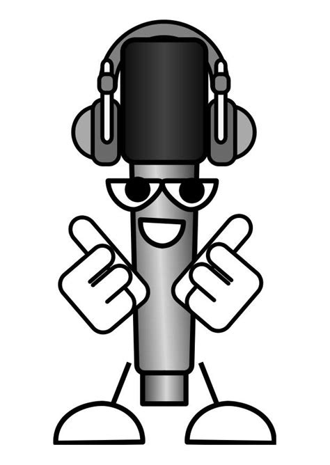 Download Coloring Page microphone - to listen to music - free printable coloring pages - Img 27539
