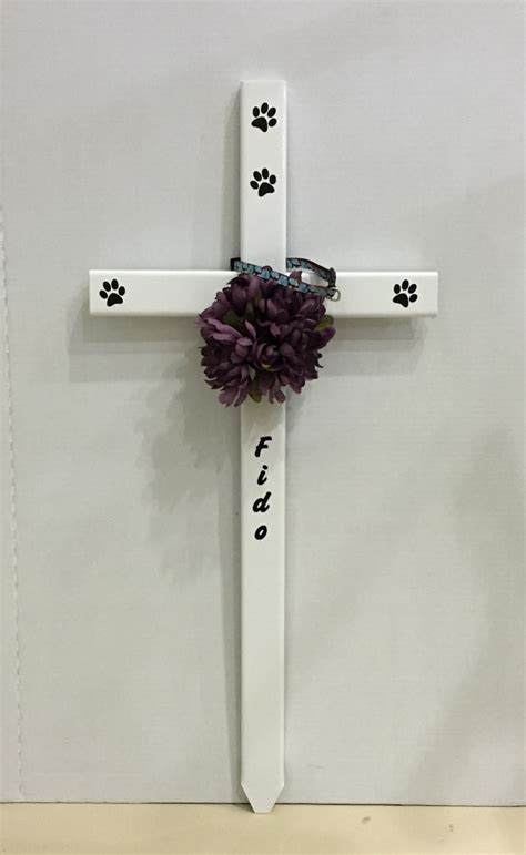 Pet Memorial Cross Roadside Cross Grave Site Cross Cemetery Etsy