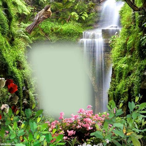 Waterfall Nature Frame Beautiful Landscape Paintings Beautiful