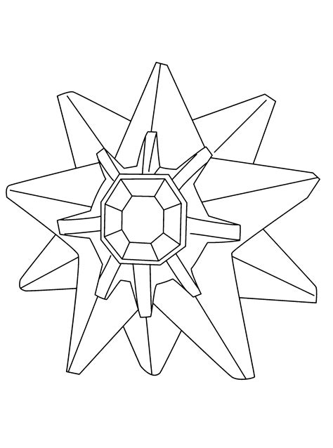 Starmie Coloring Page Coloring Pages