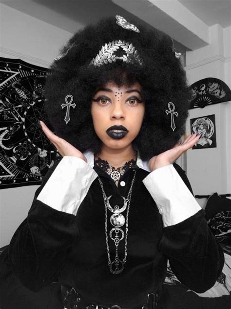 Fuck Yeah Black Goths In 2022 Punk Fashion Edgy Black Goth Afro Goth