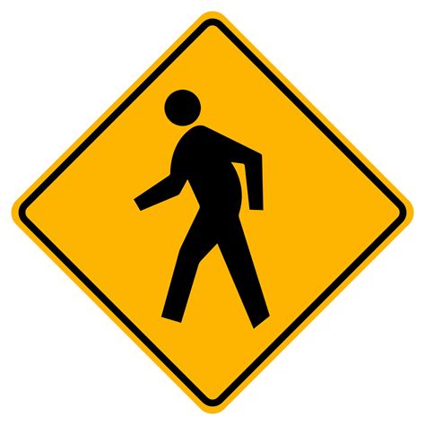 Pedestrian Sign Vector Art Icons And Graphics For Free Download
