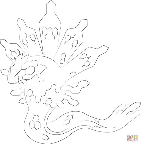 Zygarde In Percent Form Coloring Page Free Printable Coloring Pages