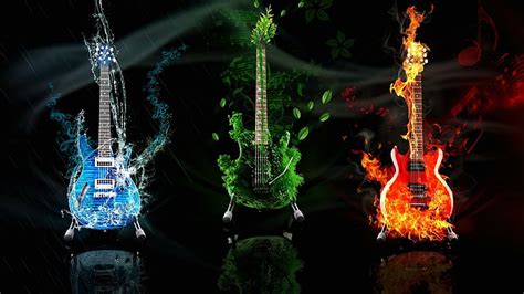 Hd Wallpaper Guitar 4k Desktop Hd Download Colored Background Music