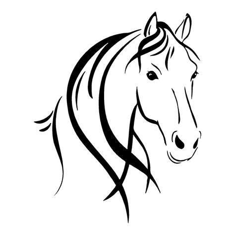 Clipart Of Horse Outline Horse Head Outline Horses Stickers Car