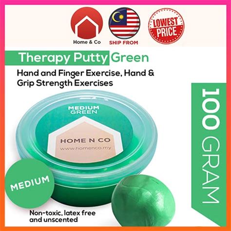 Hnc 100g Therapy Putty Green Medium Useful For Hand Exercise And Finger