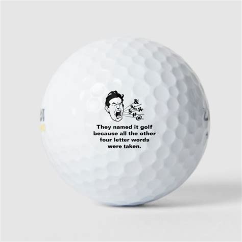 Funny Golf Quote Golf Balls