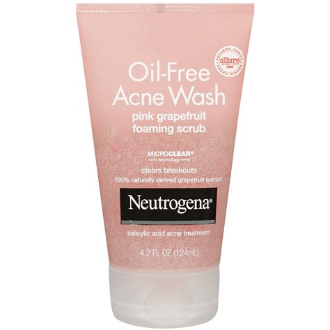 It contains salicylic acid to get rid of acne you have now and help prevent future breakouts. Neutrogena Oil-Free Acne Wash, Pink Grapefruit Foaming ...