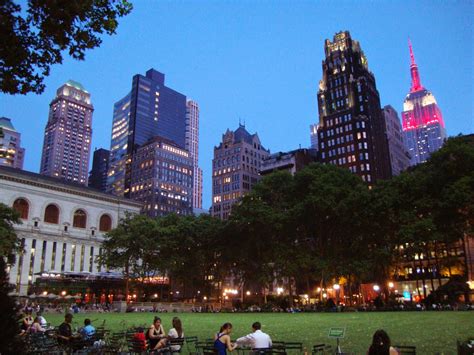 Summertime In Bryant Park Noted In Nyc