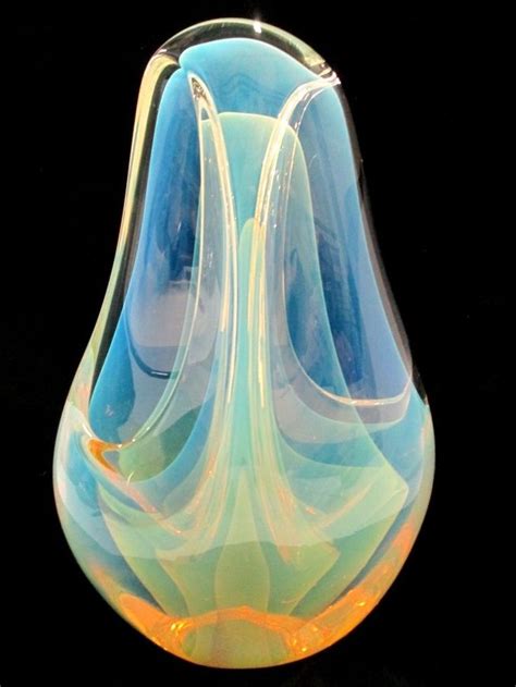 Charles Wright Opalescent Studio Art Glass Vase Apr 20 2013 Vero