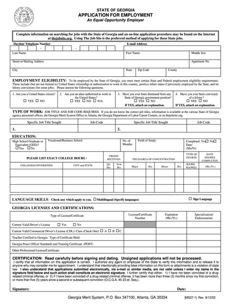 Free Fillable Ga Forms Printable Forms Free Online