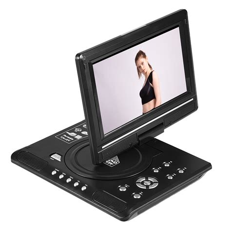 10 Tft Led Portable Cd Dvd Player Car Hd Tv 270° Swivel Screen Media