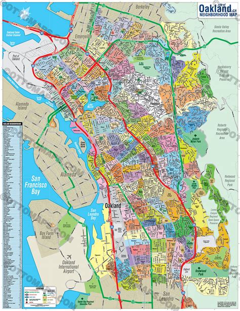 Oakland Map Pdf Vector Royalty Free Otto Maps